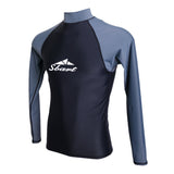 Maxbell Mens Anti UV Long Sleeve Rash Guard Wetsuit Top Surfing Swimming Diving 3XL