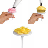 Maxbell 4pcs Cake Cupcake Tray Stand Flower Nails Set Icing Cream Sugarcraft Decorating Tool