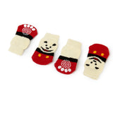 Maxbell Smile Bear Pattern Pet Dog Puppy Cat Non-slip Socks with Cute Paw Prints S