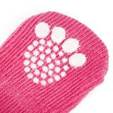 Maxbell Pink Bowknot Pet Dog Puppy Cat Shoes Slippers Non-Slip Socks with Paw Prints Size S