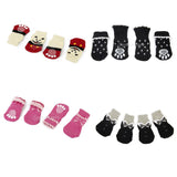 Maxbell Pink Bowknot Pet Dog Puppy Cat Shoes Slippers Non-Slip Socks with Paw Prints Size S