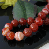 Maxbell 10mm Red Sardonyx Agate Round Gemstone Loose Beads Strand 14 inch