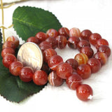 Maxbell 10mm Red Sardonyx Agate Round Gemstone Loose Beads Strand 14 inch