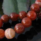 Maxbell 10mm Red Sardonyx Agate Round Gemstone Loose Beads Strand 14 inch