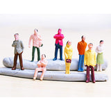 Maxbell 100pcs Painted Model Train People Figures Scale TT (1 to 100)