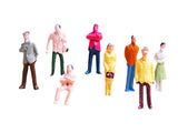 Maxbell 100pcs Painted Model Train People Figures Scale TT (1 to 100)