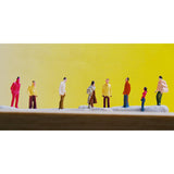 Maxbell 100pcs Painted Model Train People Figures Scale TT (1 to 100)