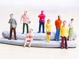 Maxbell 100pcs Painted Model Train People Figures Scale TT (1 to 100)