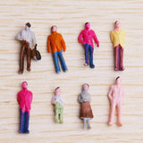 Maxbell 100pcs Painted Model Train People Figures Scale TT (1 to 100)