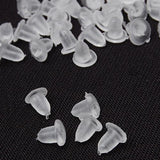 Maxbell 500 Pcs Rubber Back Earring Stoppers 4x4mm