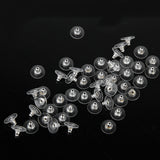 Maxbell 50 Pcs Earrings Backs Clutch With Plastic Pad