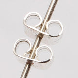 Maxbell 50 Pcs Silver Plated Earring Back Stoppers