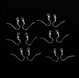 Maxbell 100 Pcs Silver Tone Alloy Earring Hooks for DIY Craft Jewelry