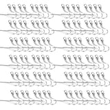 Maxbell 100 Pcs Silver Tone Alloy Earring Hooks for DIY Craft Jewelry