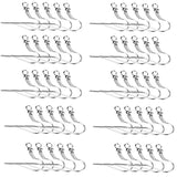 Maxbell 100 Pcs Silver Tone Alloy Earring Hooks for DIY Craft Jewelry