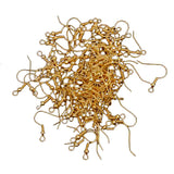 Maxbell 100 Pcs Gold Plated Earring Hooks