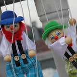 Maxbell 1pcs Wooden Clown Marionette Puppet Toy for Kids