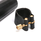 Maxbell Plastic Tenor Saxophone Sax Mouthpiece Cover with PU Ligature Black