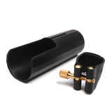 Maxbell Plastic Tenor Saxophone Sax Mouthpiece Cover with PU Ligature Black