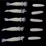 Maxbell 100pcs Bug Shrimp Bait Trolling Fishing Lures Tackle Bass Hooks Kit with Box