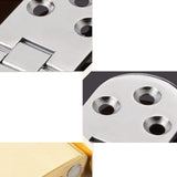 Maxbell 2Pcs Invisible Concealed Mount Stainless Steel Cabinet Blind Hinge Golden