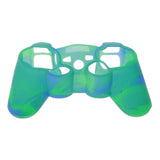 Maxbell Silicone Protective Skin Case Cover for Sony PS2 PS3 Controller - Blue-Green