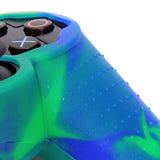 Maxbell Silicone Protective Skin Case Cover for Sony PS2 PS3 Controller - Blue-Green