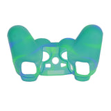 Maxbell Silicone Protective Skin Case Cover for Sony PS2 PS3 Controller - Blue-Green