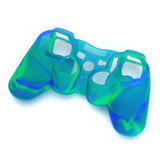 Maxbell Silicone Protective Skin Case Cover for Sony PS2 PS3 Controller - Blue-Green