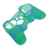 Maxbell Silicone Protective Skin Case Cover for Sony PS2 PS3 Controller - Blue-Green