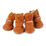 Maxbell Warm Walking Cozy Pet Dog Shoes Boots Clothes Apparel 2# - Tan