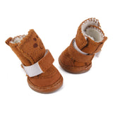 Maxbell Warm Walking Cozy Pet Dog Shoes Boots Clothes Apparel 2# - Tan