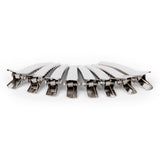 50 Pcs Single Prong Metal Alligator Clips Hair Bows - Silver