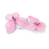 Maxbell 50pcs Wired Mesh Stocking Glitter Butterflies - Pink