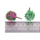 Maxbell 30pcs 1.38 inch Scenery Landscape Train Model Trees w/ Mixed Colors Flowers - Scale 1/100