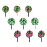 Maxbell 30pcs 1.38 inch Scenery Landscape Train Model Trees w/ Mixed Colors Flowers - Scale 1/100