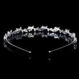 Maxbell Crystal Flower and Leaves Headband for Bridal Bridesmaid Wedding Tiara