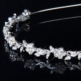 Maxbell Crystal Flower and Leaves Headband for Bridal Bridesmaid Wedding Tiara