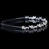 Maxbell Crystal Flower and Leaves Headband for Bridal Bridesmaid Wedding Tiara