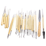 Maxbell 22Pcs Pottery Clay Sculpture Carving Tool Set