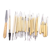 Maxbell 22Pcs Pottery Clay Sculpture Carving Tool Set