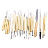 Maxbell 22Pcs Pottery Clay Sculpture Carving Tool Set