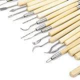Maxbell 22Pcs Pottery Clay Sculpture Carving Tool Set