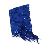 Maxbell Lady's Belly Dance Sequins Triangle Hip Scarf With Tassel Royal Blue