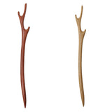 Maxbell Vintage Wood Antler Hair Sticks Handmade Hairpin Chignon Pin Accessory