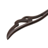 Maxbell Wooden Hair Pin Stick Chopstick Handmade Carved Hair Fork Black