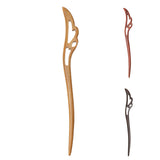 Maxbell Wooden Hair Pin Stick Chopstick Handmade Carved Hair Fork Black