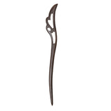 Maxbell Wooden Hair Pin Stick Chopstick Handmade Carved Hair Fork Black