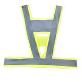 Maxbell MagiDeal High Visibility Safety Vest Gray Reflective Strips Fluorescent