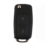 Maxbell 2 Button Pad Remote Flip Key Shell Case Cover Fits VW PASSAT GOLF BORA